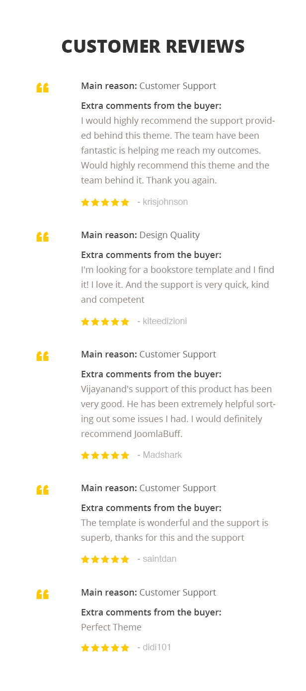 customer review