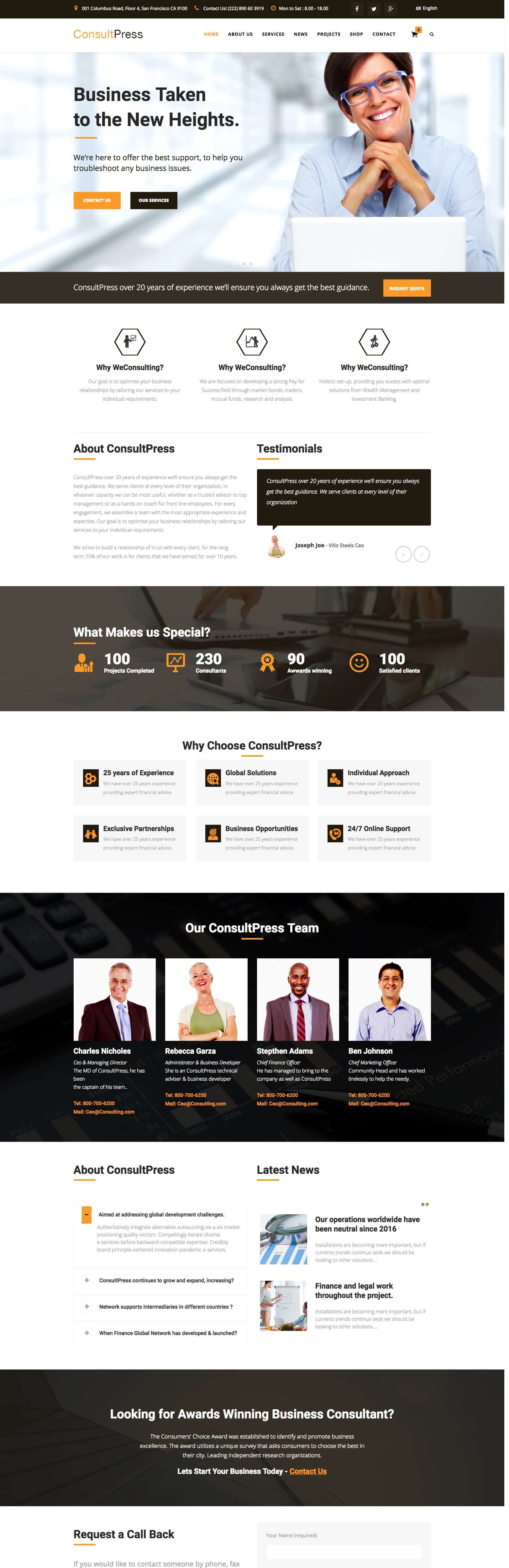 consultpress - Finance &amp; Consulting Business Joomla Template