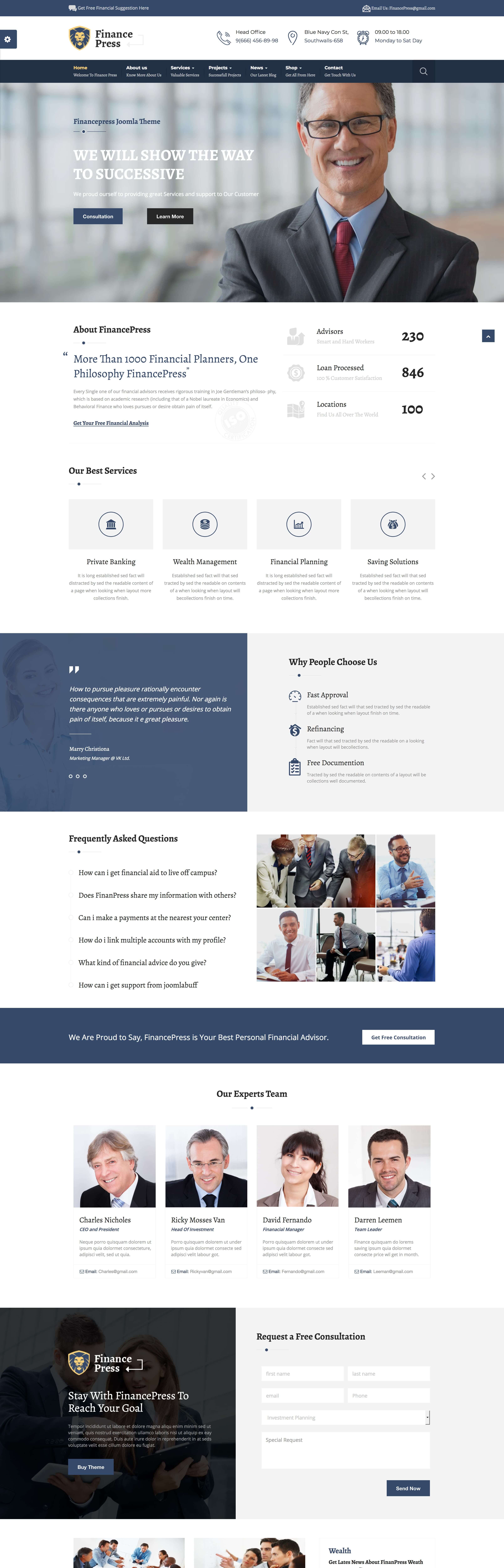 Financepress - Consulting Business, Finance Joomla Template